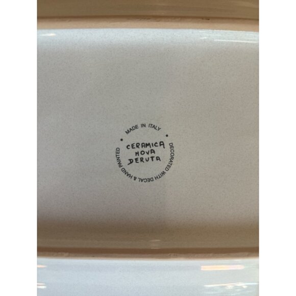 Ceramica Nova Deruta Italian Serving Platter Majolica Hand Painted Rectangular - Picture 5 of 6